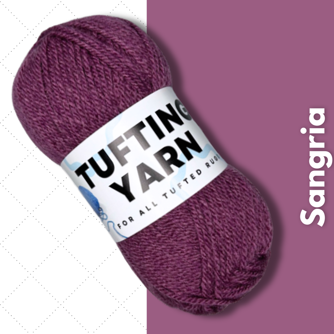 Tufting Yarn paars sangria wol Mattimat Tufting Stuff wol om te tuften